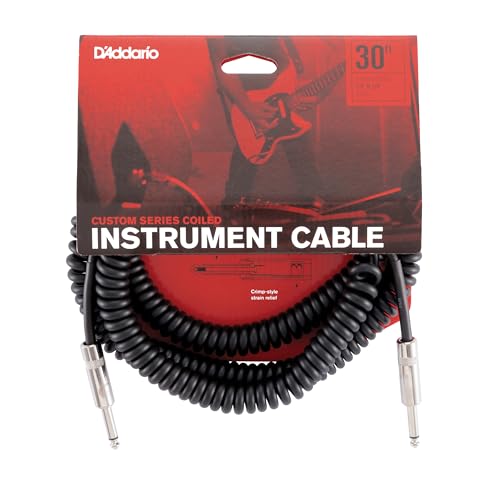 Planet Waves D'Addario Custom Series - Cavo a spirale per strumenti, nero, 9 m