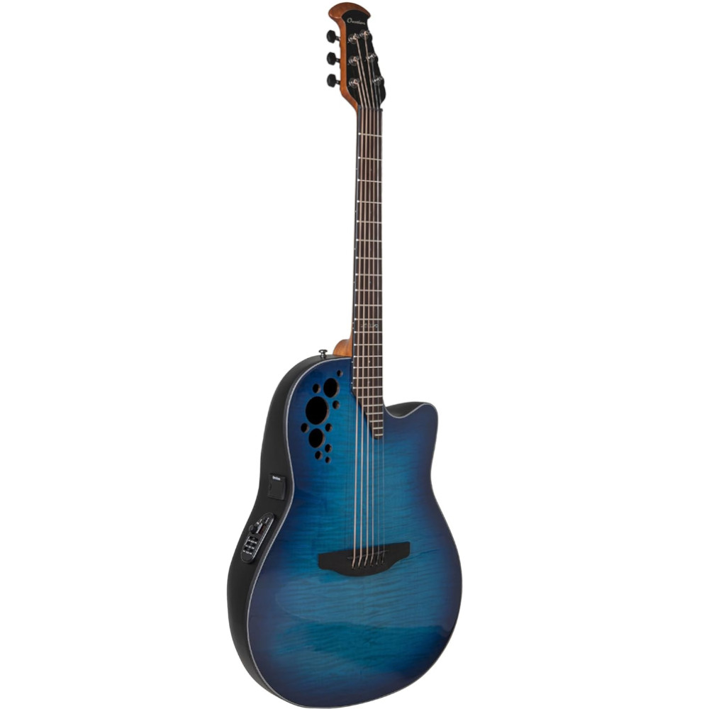 Chitarra acustica elettrificata Ovation Celebrity Elite Plus CE44P-BLFL-G Blu