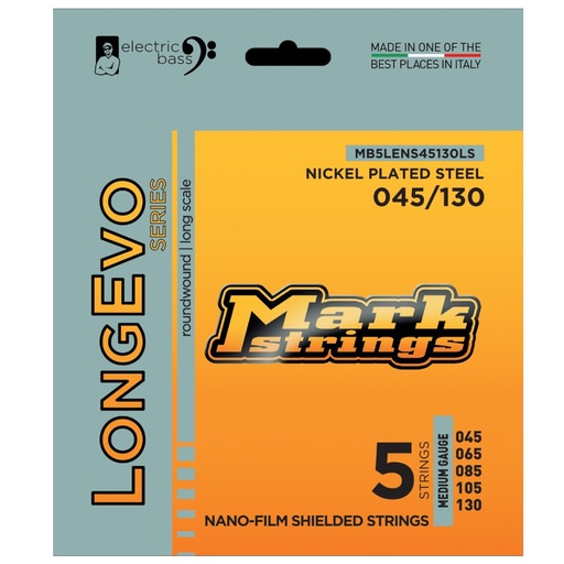 [MB5LENS45130LS] Muta corde per basso 5 corde MarkBass Longevo Nickel 45/130