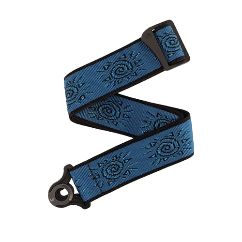 [50BALPW04] Tracolla D'Addario Auto Lock Vintage Suns/Blu