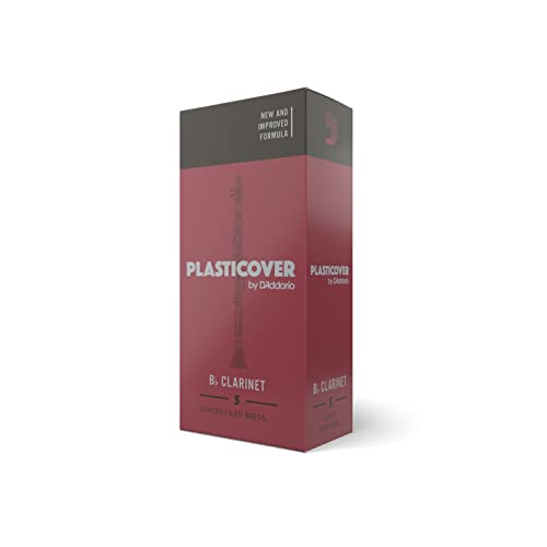 [RRP05BCL300] D'Addario Confezione da 5 ance Rico Plasticover per clarinetto soprano in SI bemolle, durezza 3,0