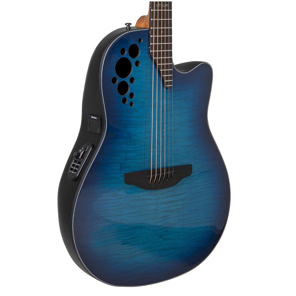 Chitarra acustica elettrificata Ovation Celebrity Elite Plus CE44P-BLFL-G Blu