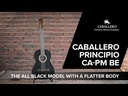Chitarra classica elettrificata Caballero Serie Principio P BK
