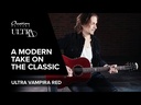 Chitarra elettroacustica Ovation Pro Series Ultra Mid-Depth Vampira Red
