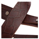 Tracolla Magrabò Buttons BC Embossed Snake Marrone Scuro 5 cm