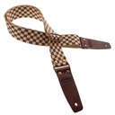 Tracolla Magrabò Stripe SC Retrò Chess 5 cm terminali Marrone fibbia Ottone