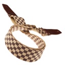 Tracolla Magrabò Stripe SC Retrò Chess 5 cm terminali Marrone fibbia Ottone