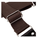 Tracolla Magrabò Stripe SC Entry Marrone 5 cm terminali Nero fibbia Argento
