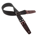 Tracolla Magrabò Stripe SC Entry Olded Nero 5 cm terminali Embossed Flores Bordeaux fibbia Argento Antico