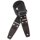 Tracolla Magrabò Stripe SC Entry Olded Nero 5 cm terminali Embossed Cocco Pros Nero fibbia Argento Antico