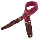 Tracolla Magrabò Stripe SC Cotton Washed Bordeaux 5 cm terminali Twinkle Marrone scuro, fibbia Recta Ottone
