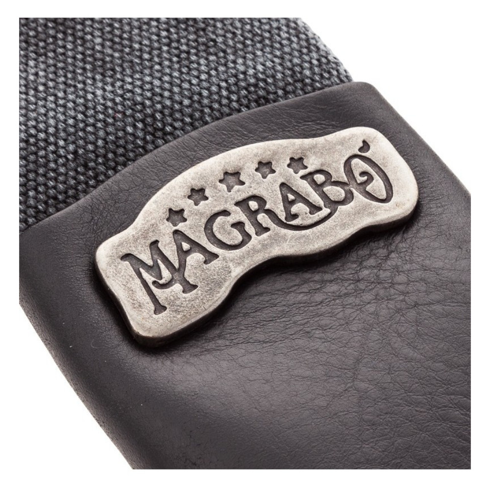 Tracolla Magrabò Stripe SC Cotton Washed Nero 8 cm terminali Core Nero, fibbia Recta Argento