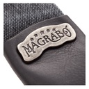 Tracolla Magrabò Stripe SC Cotton Washed Nero 8 cm terminali Core Nero, fibbia Recta Argento