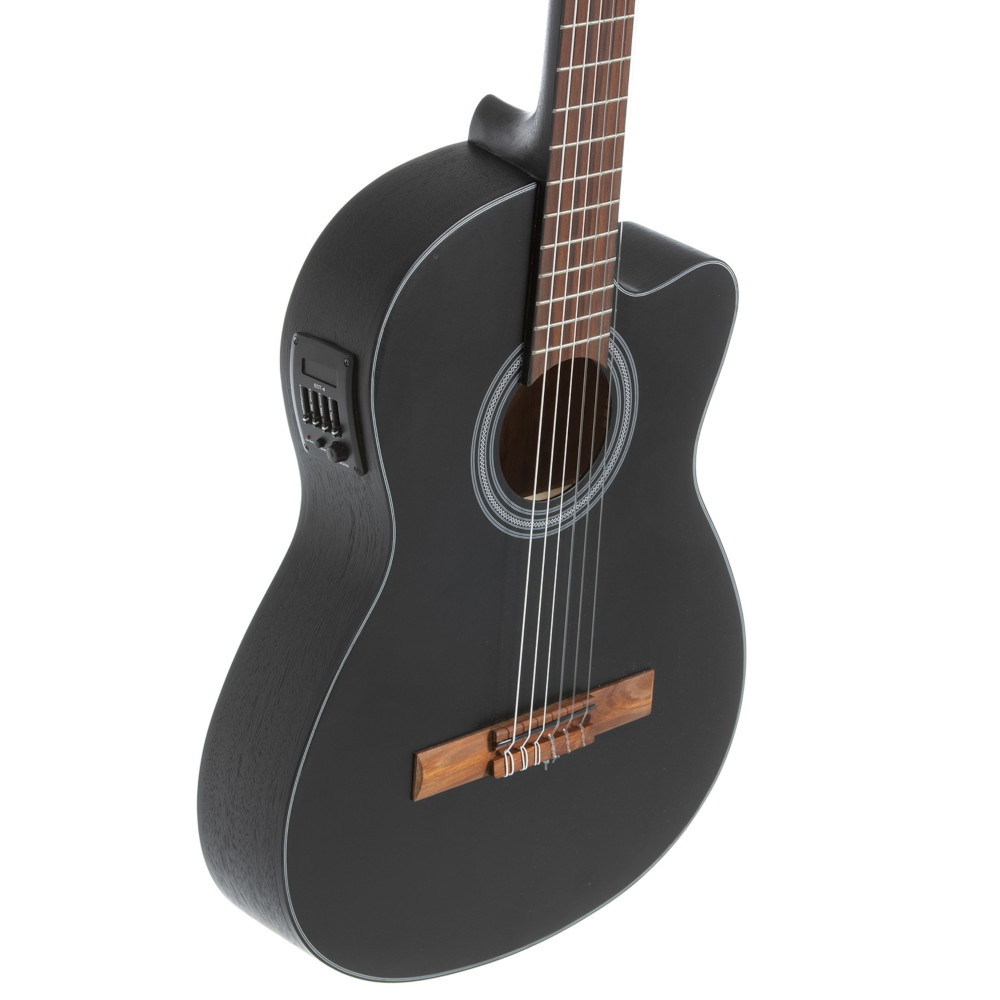 Chitarra classica elettrificata Gewa Student Cedro Bk Satin