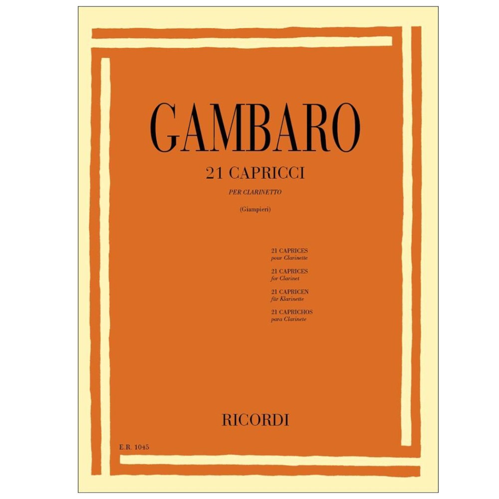 Gambaro - 21 capricci per clarinetto