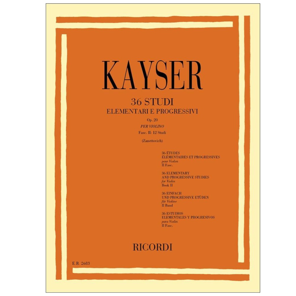 Kayser - 36 studi OP. 20 per violino Vol 2