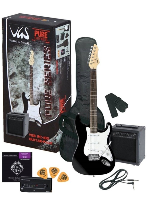 Kit chitarra elettrica VGS RC100 Nero