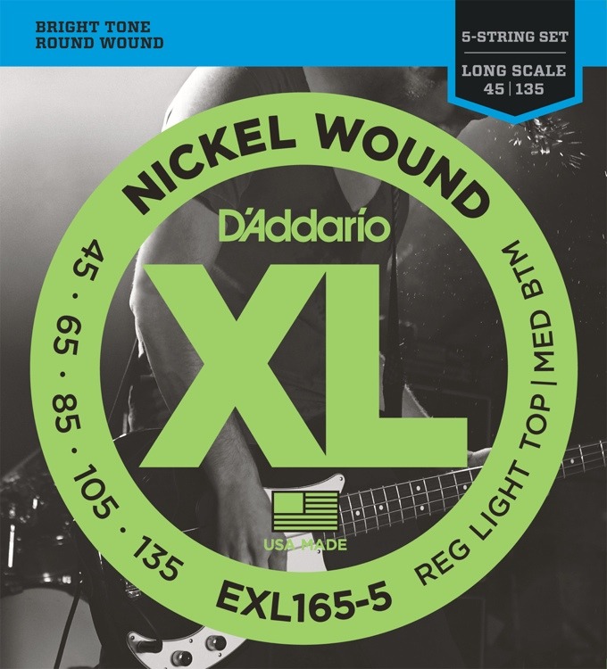 Muta basso D'Addario 045/135 5 corde EXL165-5