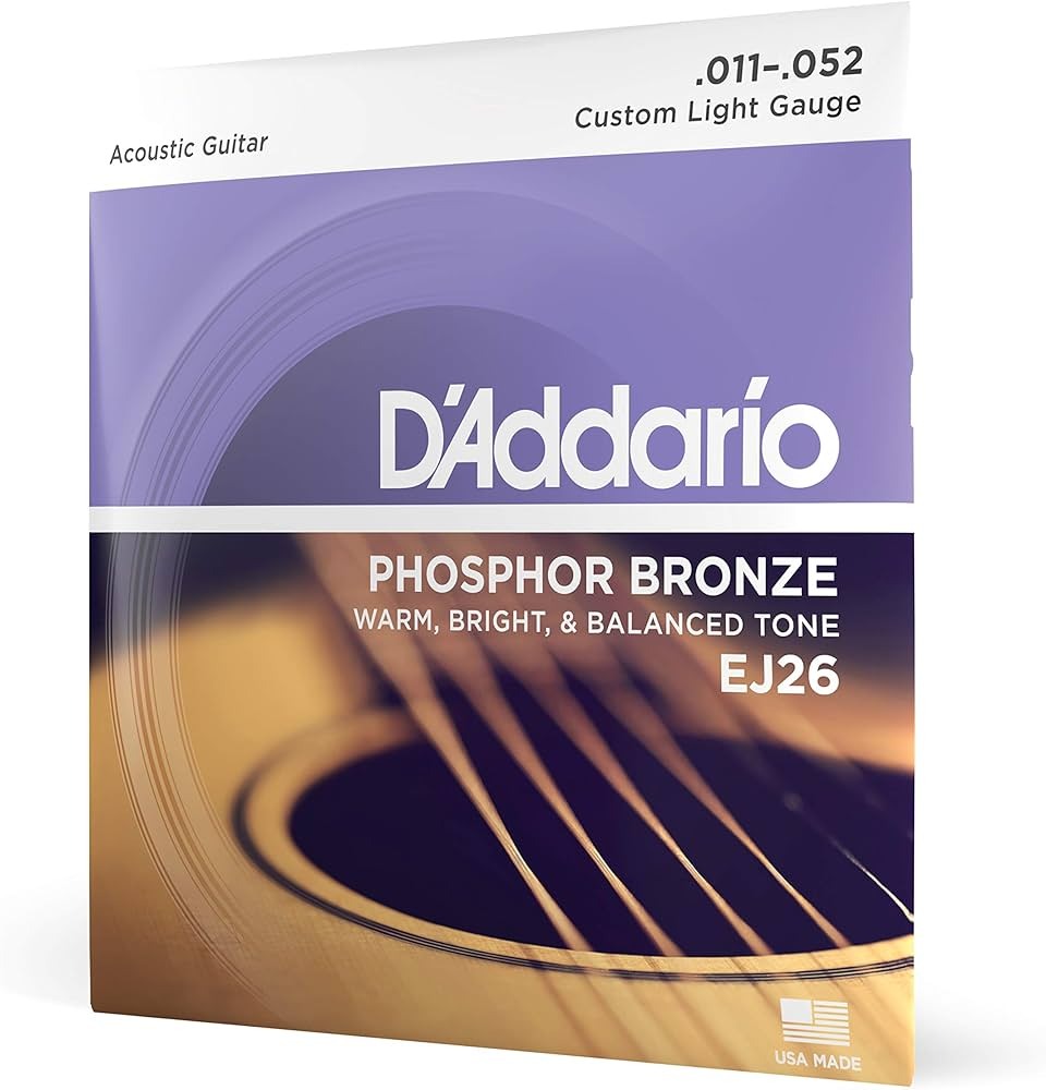 Muta per acustica D'addario EJ26 Phosphor Bronze 11-52