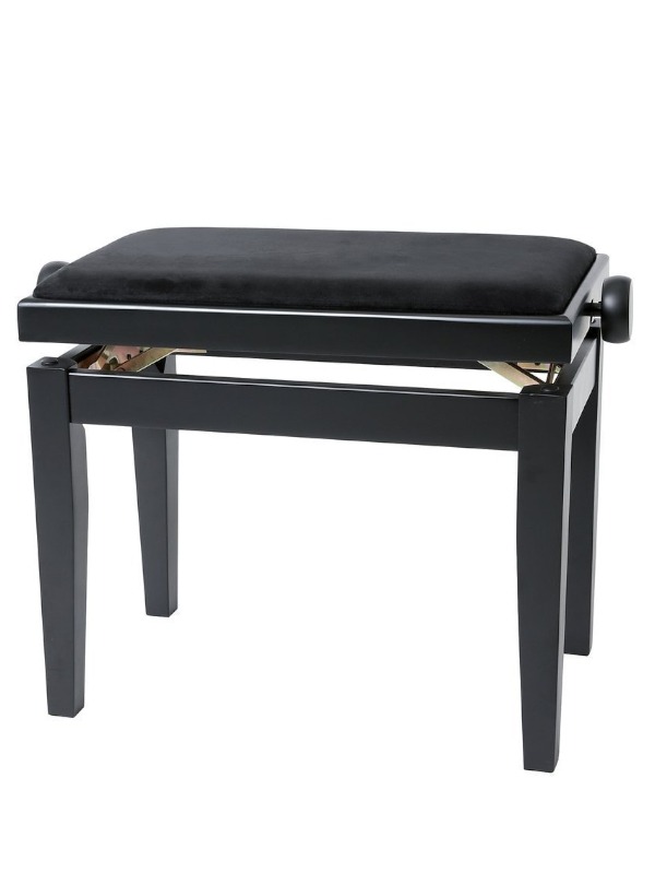 Panca per piano regolabile Gewa Deluxe Nero Satin