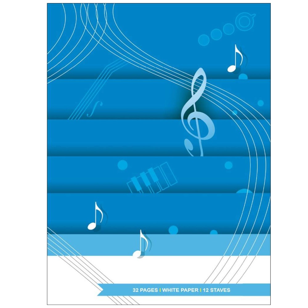 Quaderno pentagrammato 12 righi 32 pagine HLE 70