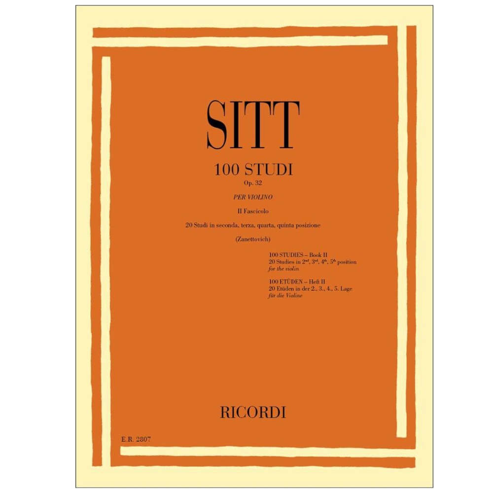 Sitt - 100 STUDI OP. 32 PER VIOLINO - VOL 2