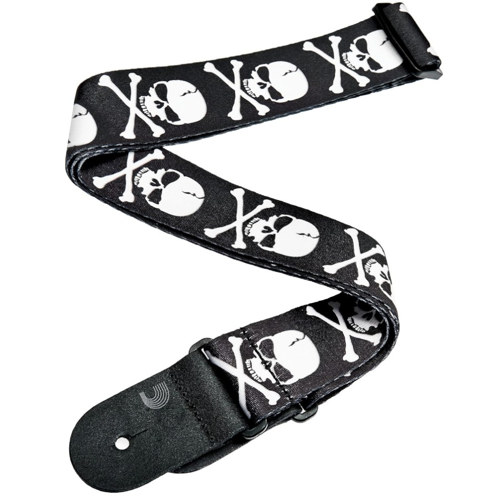 Tracolla D'Addario Printed Skull and Cross Bone