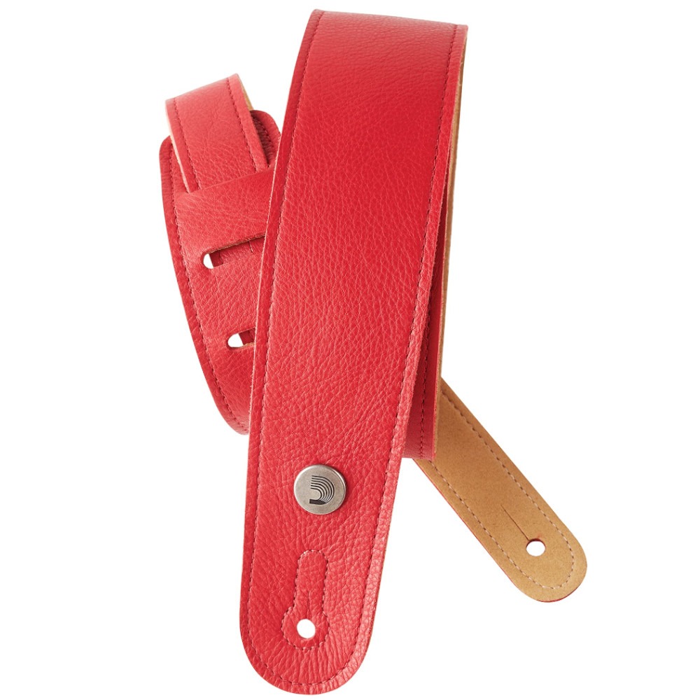 Tracolla D'Addario Slim Garment Leather Red