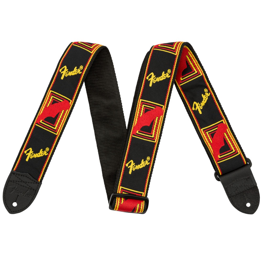 Tracolla fender Black/Yellow/Red
