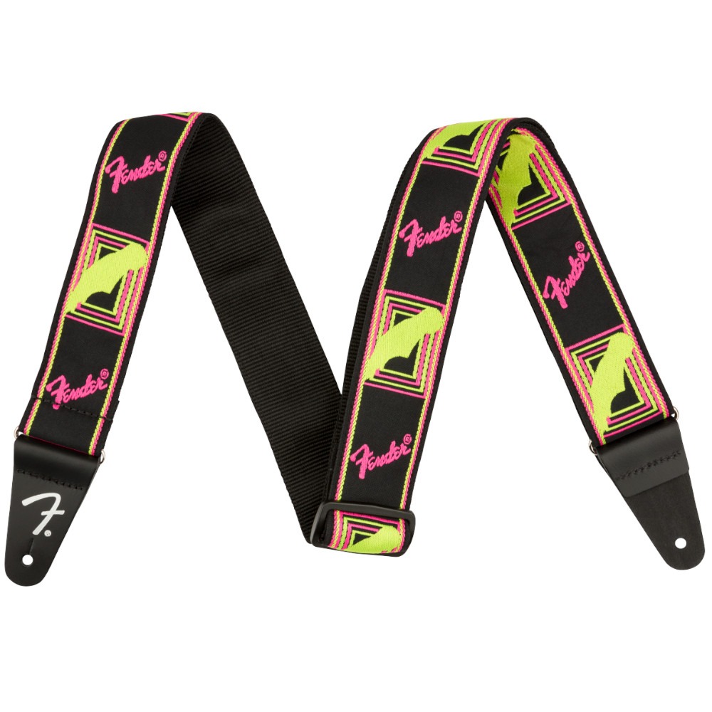 Tracolla Fender Neon Monogrammed Strap Pink Yellow