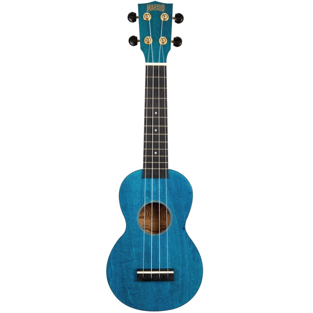 Ukulele Mahalo Slim TRASPARENT BLU con custodia