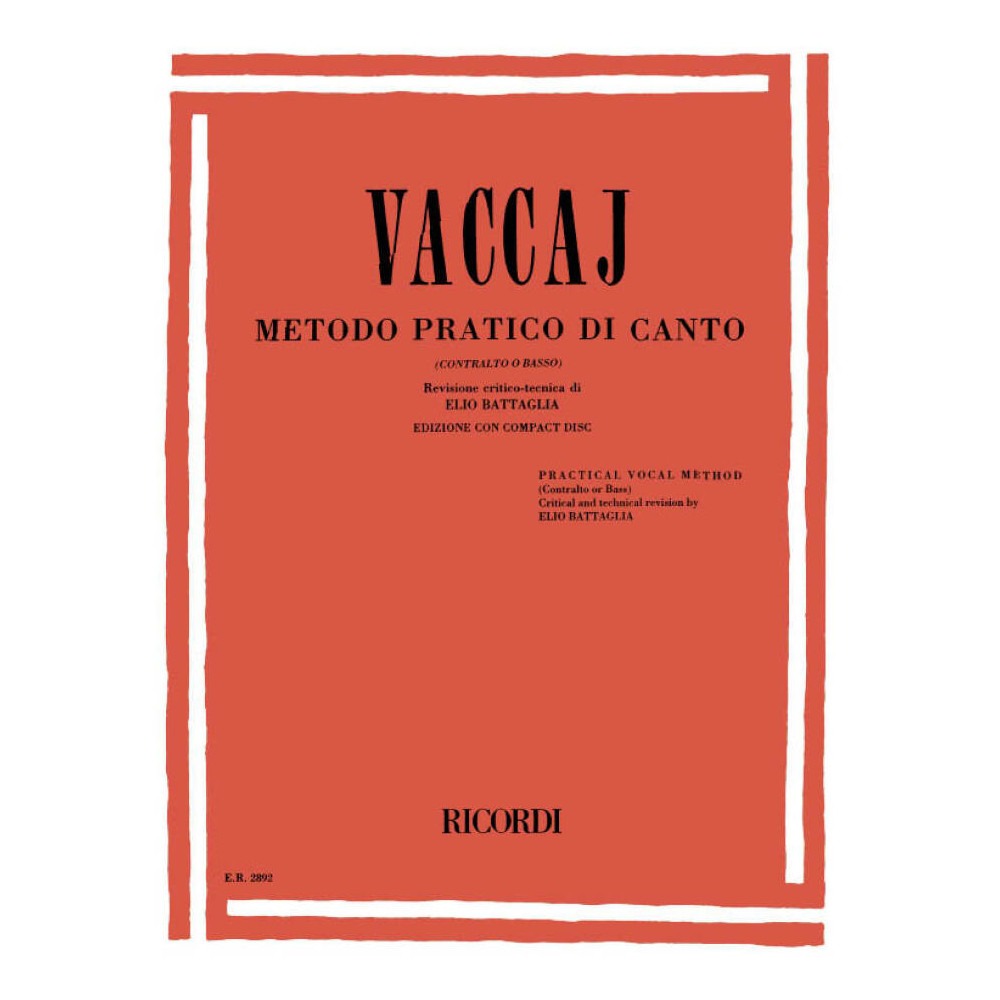 Vaccai - Metodo pratico di canto (contralto o basso)