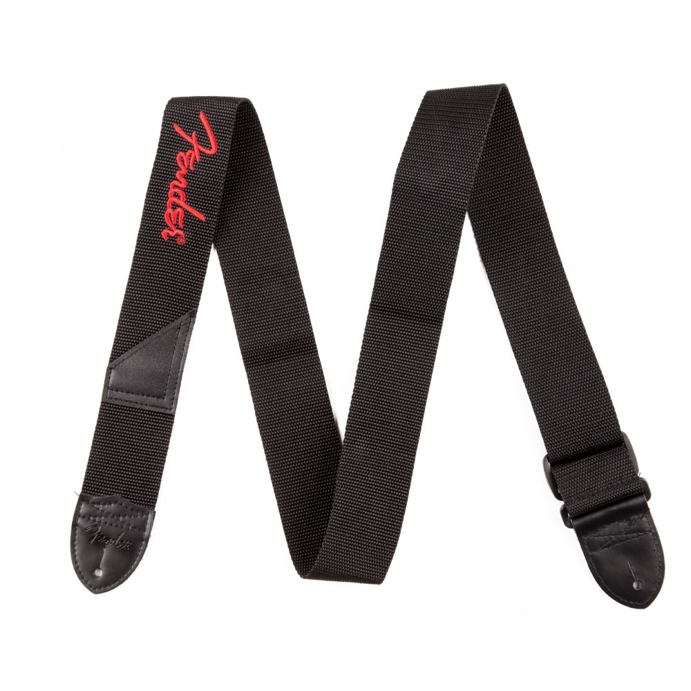 Tracolla Fender Poly Logo Red