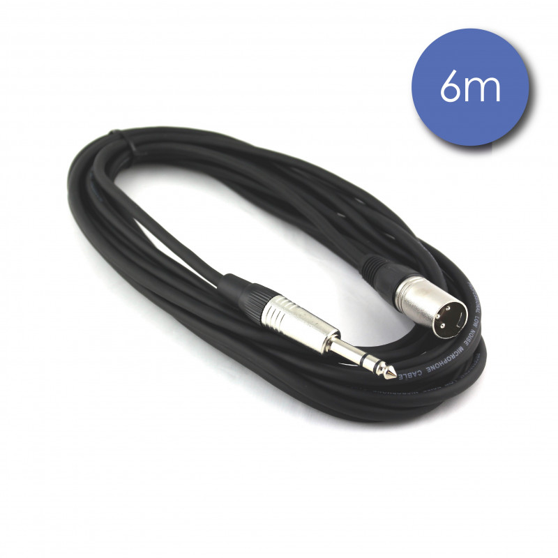 Cavo cannon maschio/ jack stereo Power Acoustic 6 mt