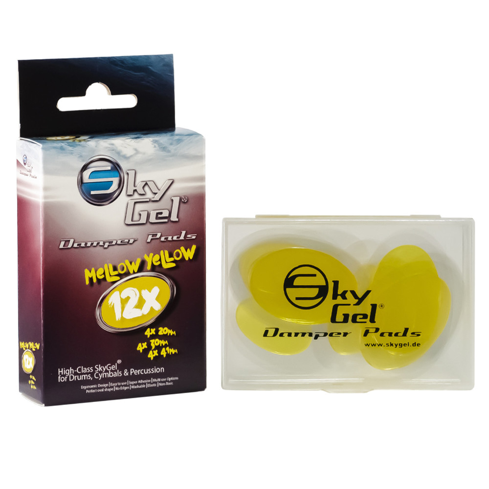 Sordine per batteria in gel SkyGel Yellow 12 pz.