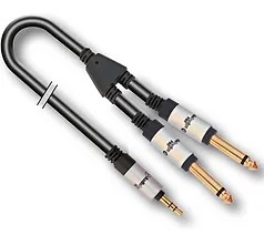 Cavo Audiodesign mini Jack/Doppio jack 1.5 m