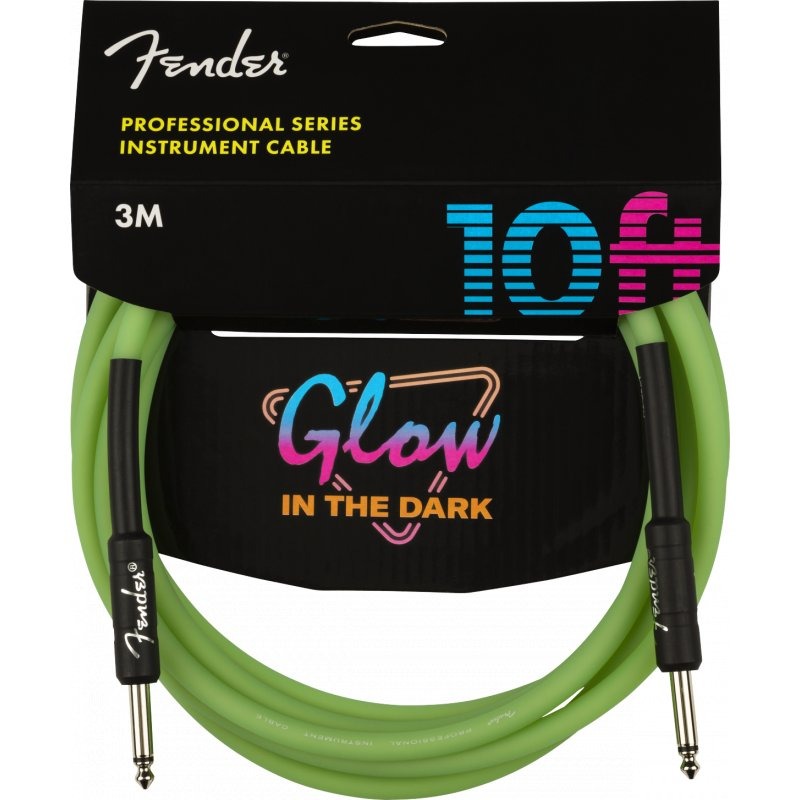 Cavo Jack\\Jack Fender Glow in the dark Green 3 Mt