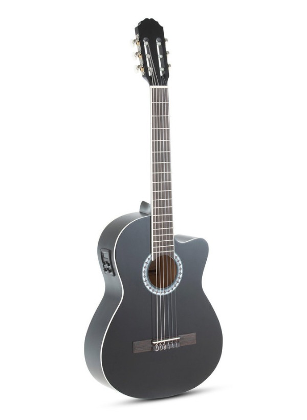 Chitarra classica elettrificata Gewa Pure 4/4 Nera Cutaway