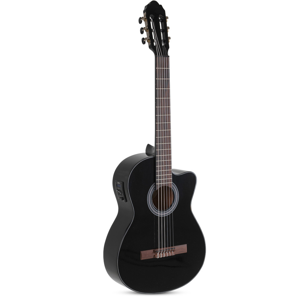 Chitarra classica elettrificata Gewa Student Black