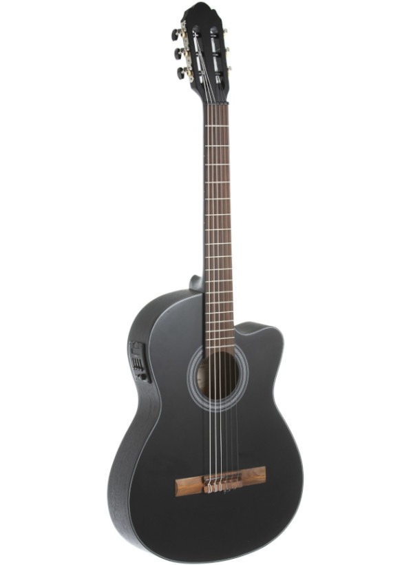 Chitarra classica elettrificata Gewa Student Cedro Bk Satin