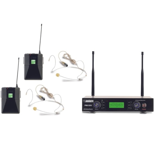 [PMU 2212BP] Coppia radiomicrofoni Headset Audiodesign Pro PMU 2212BP