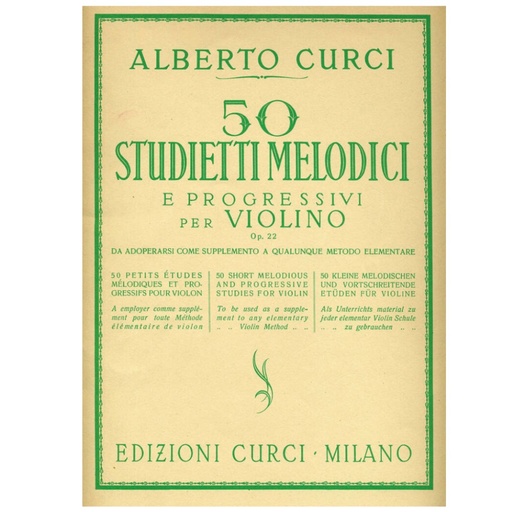 [EC4010] Curci - 50 Studietti melodici e progressivi per violino