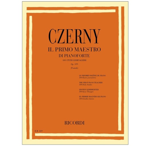 [er229] Czerny - Il mio primo maestro op.599