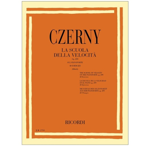 [ER2733] Czerny - La Scuola Della Velocità Op. 299