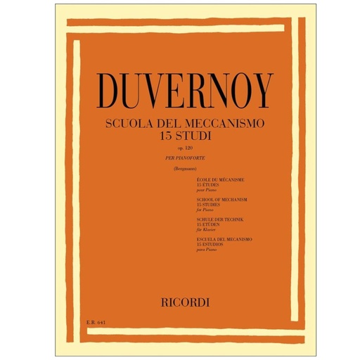 [ER641] Duvernoy -  Scuola del meccanismo 15 studi Op. 120