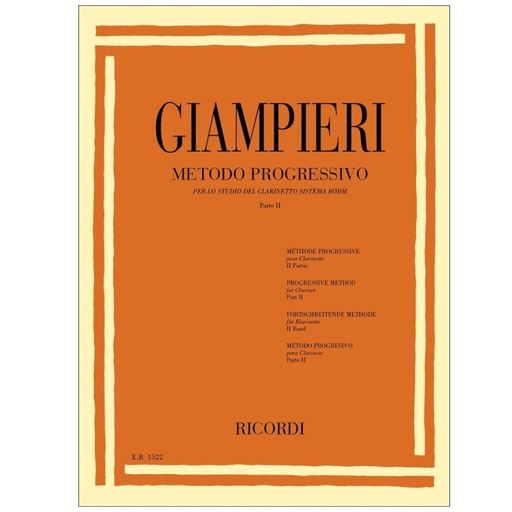 [ER 00152200] Giampieri - Metodo Progressivo Per Lo Studio Del Clarinetto VOL.2