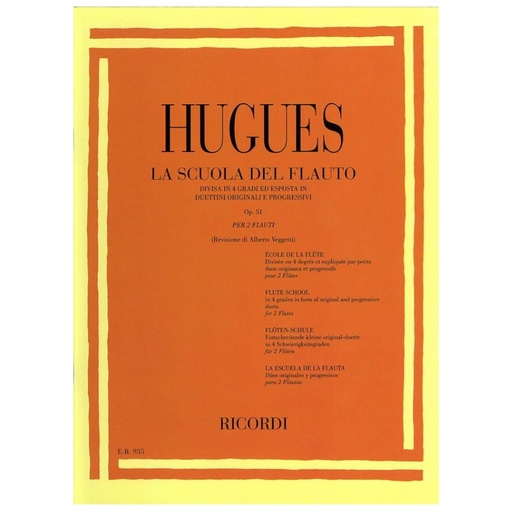 [ER935] Hugues - La Scuola del Flauto op 51 ER935 I Grado