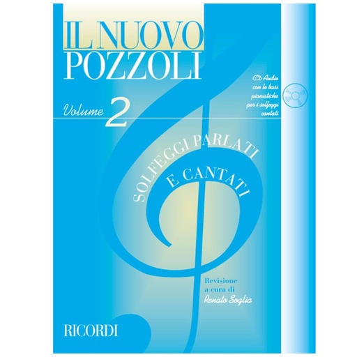 [abcd0007] Il nuovo Pozzoli - Solfeggi Parlati e cantati 2 volume +CD