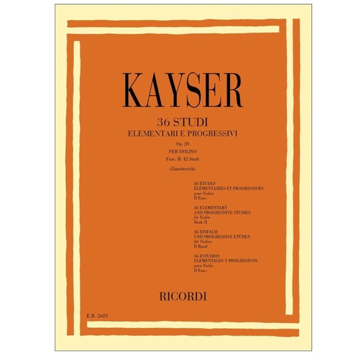 [ER2683] Kayser - 36 studi OP. 20 per violino Vol 2