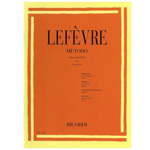 [ER 2035] Lefevre - Metodo per clarinetto vol. 1